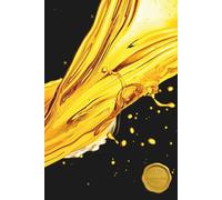 Dotted Journaling Notebook: Gold Liquid Abstract Design for Writing, Notes, and Reflection - White Paper, 160 Pages