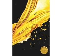 Dotted Journaling Notebook: Gold Liquid Abstract Design for Writing, Notes, and Reflection - White Paper, 160 Pages