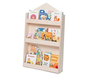 Dotty by moblì® | La librería montessoriana para niños | Estantes de 3 Alturas en Madera Natural | Colocación Frontal de los Libros | Ahorro de Espacio | Made in Italy (Madera Natural, Caseta)