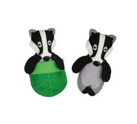 Dotty Design Knitty Critters - Bedtime Buddies - Bennett Badger | Kit de manualidades de ganchillo apto para principiantes con hilo reciclado