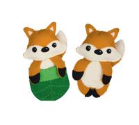 Dotty Design Knitty Critters - Bedtime Buddies - Felix Fox| Kit de manualidades de ganchillo apto para principiantes con hilo reciclado