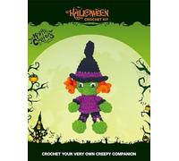 Dotty Design Knitty Critters - Halloween - Bruja | Kit de manualidades de ganchillo apto para principiantes con hilo reciclado