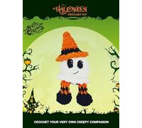 Dotty Design Knitty Critters - Halloween - Ghost| Kit de manualidades de ganchillo para principiantes con hilo reciclado