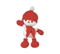 Dotty Design Knitty Critters - Knitty Critters Make Christmas - Twinkle Red Snowman | Kit de manualidades de ganchillo apto para principiantes con hilo reciclado