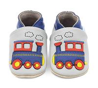 Dotty Fish Calzado Minimalista para bebés y niños. Zapatos Unisex de Piel Suave con Suela Antideslizante. Ligeros, Flexibles, Respirable y aprobados por podólogos - Tren 4-5 años