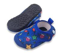 Dotty Fish Escarpines para Bebé y Niño - Zapatos de Agua Antideslizantes, Secado Rápido, Suela de Goma Flexible, Cierre Ajustable - Piscina y Playa - Animales Marinos 18-24 Meses