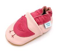 Dotty Fish Pantuflas de ante para bebés y niños pequeños - Pantuflas de invierno con forro polar para niños y niñas. Suela antideslizante. Recomendadas por podólogos - rosa 12-18 meses