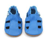 Dotty Fish Sandalias de Cuero Barefoot para Bebé - Azul 6-12 meses