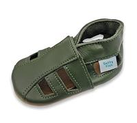 Dotty Fish Sandalias de Cuero Barefoot para Bebé - Caqui 6-12 meses