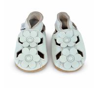 Dotty Fish Sandalias de Cuero Barefoot para Bebé - Flor azul 12-18 meses
