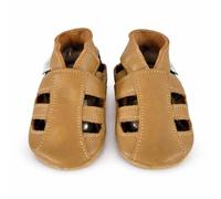 Dotty Fish Sandalias de Cuero Barefoot para Bebé - Marrón Claro 18-24 meses