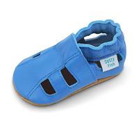Dotty Fish Zapatos de Cuero Suave para bebés. Sandalias Azul Cielo para niños y niñas. 2-3 Años (25 EU)