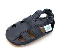 Dotty Fish Zapatos de Cuero Suave para bebés. Sandalias Azul Marino para niños y niñas. 2-3 Años (25 EU)