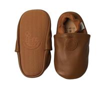 Dotty Fish Zapatos de Piel para bebés y niños pequeños con Suela de Goma. Ligeros, Flexibles y Antideslizantes, los Primeros Pasos. Marca británica. niños y niñas - Marrón Tostado, 2-3 Años