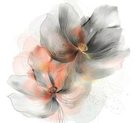 DOTUIARG Adhesivos de inodoro de flores rosas grises, pared brillante para casa, armario, puerta, decoración, calcomanías de vinilo para coches
