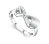 DOTUIARG Anillo de cremación para el portacenizas Joyería de recuerdo Anillo conmemorativo de dedo de acero inoxidable para mujeres
