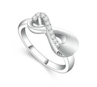 DOTUIARG Anillo de cremación para soporte de cenizas Joyería de recuerdo Anillo conmemorativo de acero inoxidable para mujeres