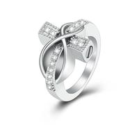 DOTUIARG Anillo de cruz para cenizas de seres queridos Anillos de urna para mujeres hombres