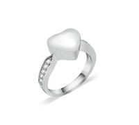 DOTUIARG Anillo de urna de corazón de amor para mascotas/cenizas de gato, joyería conmemorativa para siempre en mi corazón con huellas de pata y anillos de cremación de dedos