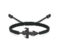 DOTUIARG Brazalete de urna con cruz de anzuelo para cenizas para hombres mujeres colgante de cremación con cuerda trenzada hecha a mano