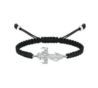 DOTUIARG Brazalete de urna con cruz de anzuelo para cenizas para hombres mujeres colgante de cremación con cuerda trenzada hecha a mano