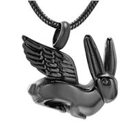 DOTUIARG Colgante de cremación con urna de conejo en forma de cuatro colores puede ser joyería de cremación para cenizas