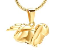 DOTUIARG Colgante de cremación con urna de conejo en forma de cuatro colores puede ser joyería de cremación para cenizas