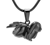 DOTUIARG Colgante de cremación con urna de conejo en forma de cuatro colores puede ser joyería de cremación para cenizas