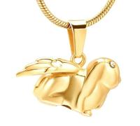 DOTUIARG Colgante de cremación con urna de conejo en forma de cuatro colores puede ser joyería de cremación para cenizas