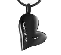 DOTUIARG Colgante de cremación de acero inoxidable de acero inoxidable para cenizas Colgante conmemorativo de urna para regalo