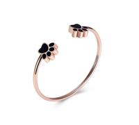DOTUIARG Colgante de pata, pulseras de acero inoxidable, urnas de cremación para cenizas de perro y mascota, joyería conmemorativa, pulsera de recuerdo funerario abierto
