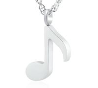 DOTUIARG Collar conmemorativo de notas musicales de acero inoxidable, colgante de urna, recuerdo, colgante de joyería querido