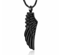DOTUIARG Collar de urna para Ashes Angel Cremation Jewelry Acero inoxidable Recordatorio de Cenizas Humanas Colgante de Joyería para hombres y mujeres