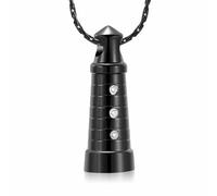 DOTUIARG Collar de urna para cenizas, colgante conmemorativo de cremación de acero inoxidable, joyería de recuerdos para mujeres hombres