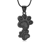 DOTUIARG Collares de urna con huellas de pata para cenizas, perro de acero inoxidable para mascotas, cremación de gatos, joyería conmemorativa de ceniza, colgante de ceniza, regalo de recuerdo para