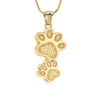 DOTUIARG Collares de urna con huellas de pata para cenizas, perro de acero inoxidable para mascotas, cremación de gatos, joyería conmemorativa de ceniza, colgante de ceniza, regalo de recuerdo para
