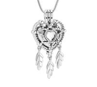 DOTUIARG Collares de urna de corazón de cristal para joyas de cenizas con colgante hueco conmemorativo para mascotas