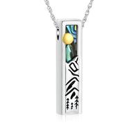 DOTUIARG Collares de urna para cenizas, joyería de cremación de conchas, colgantes de cenizas de acero inoxidable, recuerdo para joyas para mujeres.