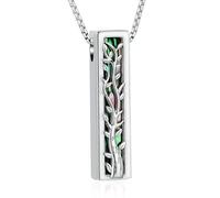 DOTUIARG Collares de urna para cenizas, joyería de cremación de conchas, colgantes de cenizas de acero inoxidable, recuerdo para joyas para mujeres.