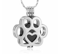 DOTUIARG Collares de urna para hojas de ceniza, joyería de cremación de cenizas, colgante de cenizas de acero sin mancha, recuerdo conmemorativo para joyería para mujeres