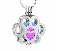 DOTUIARG Collares de urna para hojas de ceniza, joyería de cremación de cenizas, colgante de cenizas de acero sin mancha, recuerdo conmemorativo para joyería para mujeres