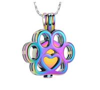 DOTUIARG Collares de urna para hojas de ceniza, joyería de cremación de cenizas, colgante de cenizas de acero sin mancha, recuerdo conmemorativo para joyería para mujeres