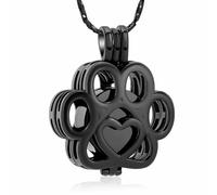DOTUIARG Collares de urna para hojas de ceniza, joyería de cremación de cenizas, colgante de cenizas de acero sin mancha, recuerdo conmemorativo para joyería para mujeres