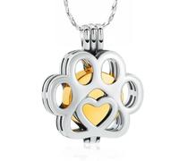 DOTUIARG Collares de urna para hojas de ceniza, joyería de cremación de cenizas, colgante de cenizas de acero sin mancha, recuerdo conmemorativo para joyería para mujeres
