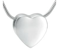 DOTUIARG corazón en blanco Colgante de cremación collar conmemorativo urna mascota humana un poco cenizas joyería recuerdo relicario