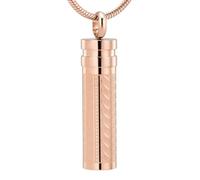 DOTUIARG Cremación cilíndrica de joyería para contener cenizas funerarias humanas/mascotas colgante para recuerdos para la urna conmemorativa para el cuello