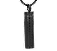 DOTUIARG Cremación cilíndrica de joyería para contener cenizas funerarias humanas/mascotas colgante para recuerdos para la urna conmemorativa para el cuello