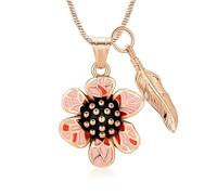 DOTUIARG Cremación de girasoles, joyería, collares de urnas de flores, colgantes de cenizas de acero inoxidable para mujeres, memoriales para joyería, recuerdos