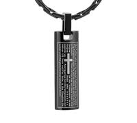 DOTUIARG Cremation Necklace Cremation Jewelry 30mm Stainless Steel Polished Cube Urn Pendant Memorial Ashes Keepsake