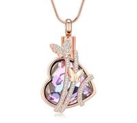 DOTUIARG Joyería conmemorativa Collar de cremación de acero inoxidable con corazón de mariposa de acero inoxidable Colgante de urna para cenizas Mujeres Regalos para hombres
